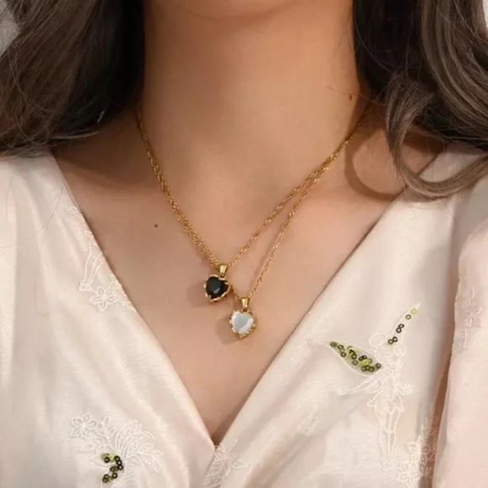 NEW LUXURY 18K GOLD DIAMOND CHAIN NECKLACE, NICE NECKLACE, CUTE NECKLACE - Picture 4 of 9